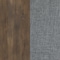 Martha Stewart Jett Queen Size Solid Wood Platform Bed w/Upholstered Base/Inset Paneled Headboard, Brown Gray/Gray MG-0900271F-Q-BRN-GY-MS - alternate 1